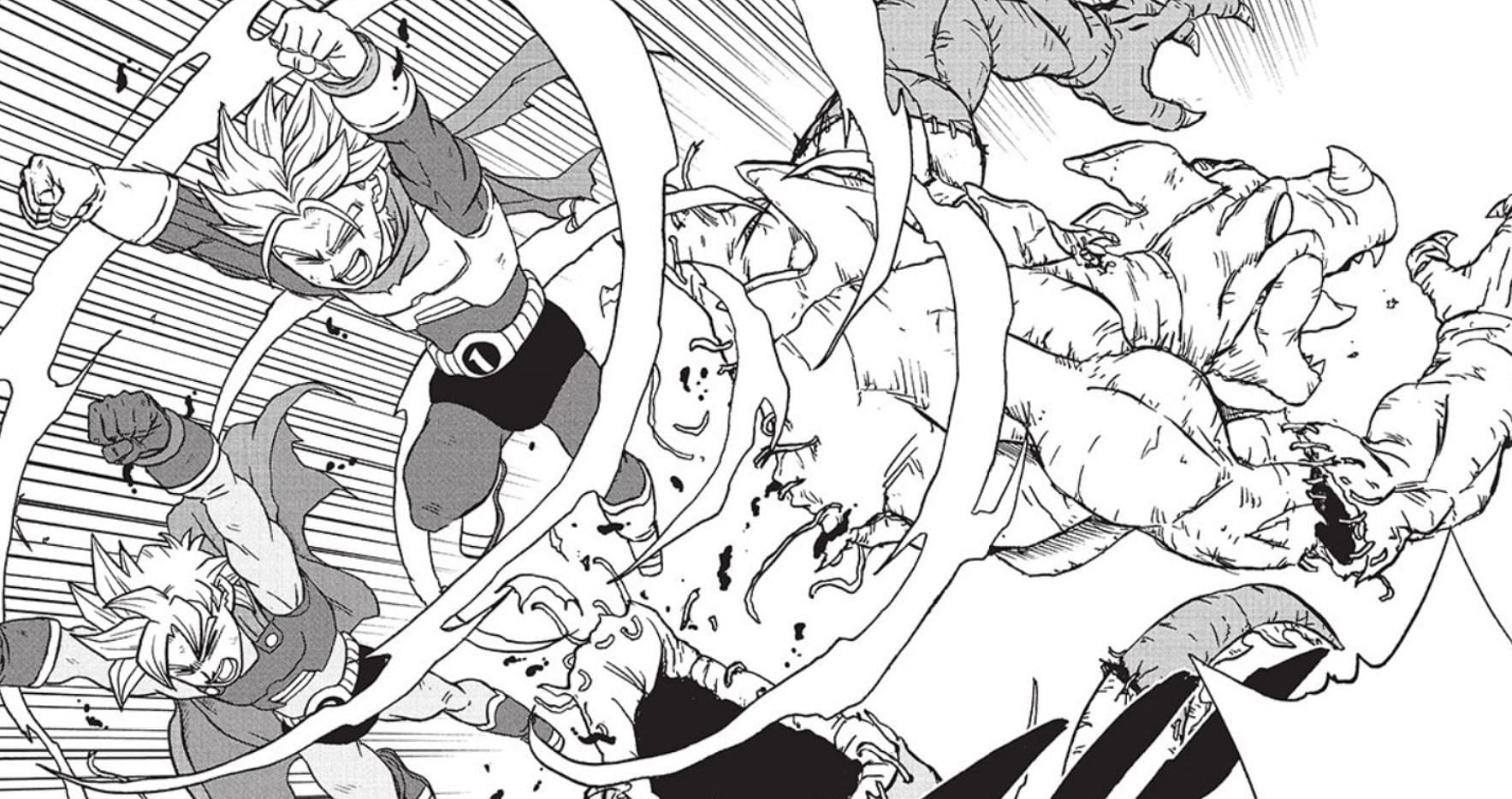 Goten and Trunks as seen in Dragon Ball Super chapter 90 (Image via Shueisha)